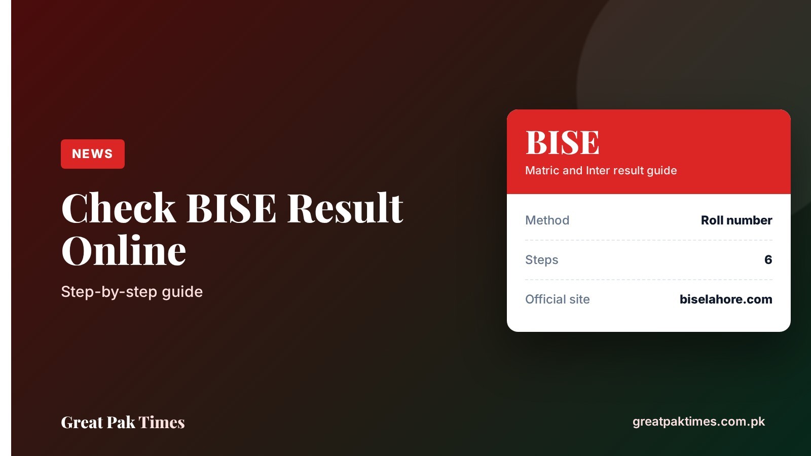 How to check BISE result online by roll number, step-by-step guide cover